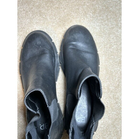 BP Women Black Round Toe Pull On Ankle Chelsea Boots Size 8.5 M - Picture 5 of 10
